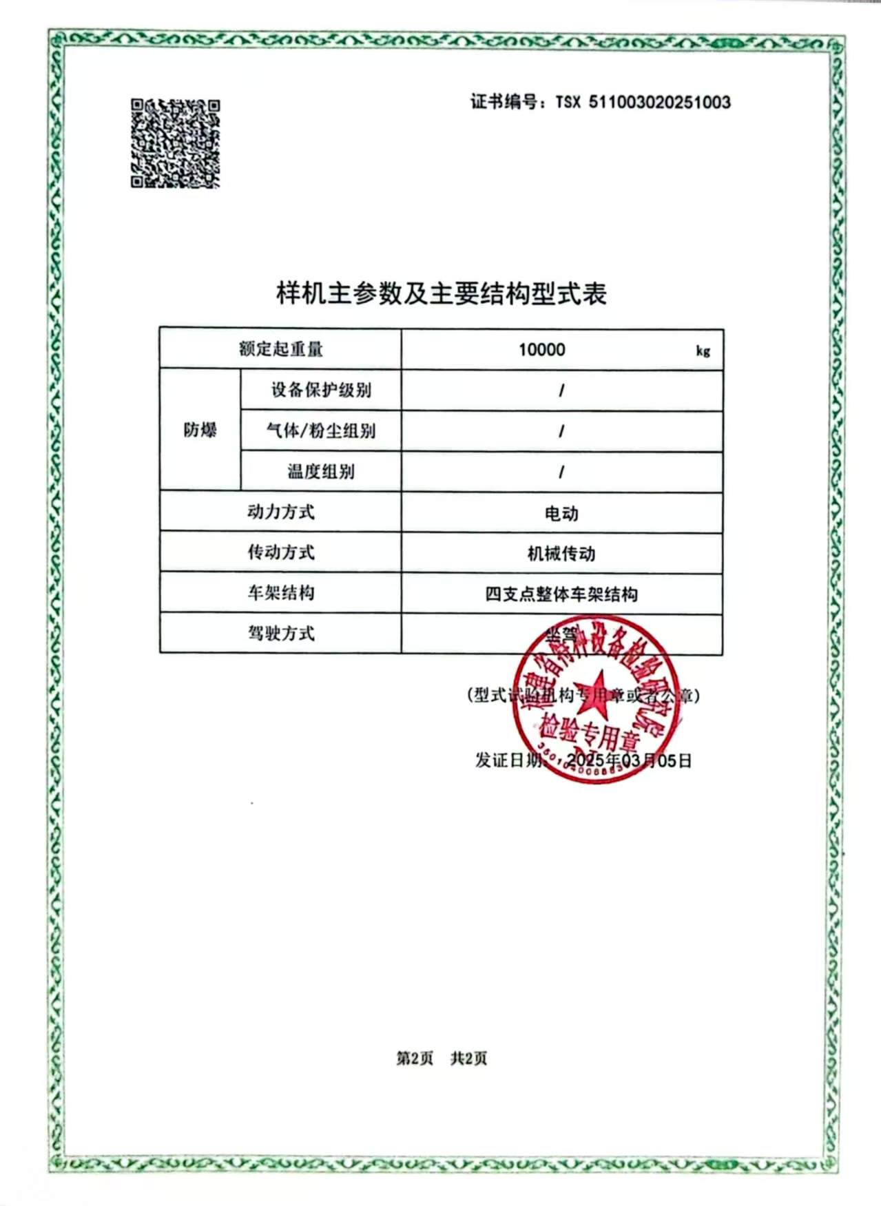 Gangchi Quality Management Certificate